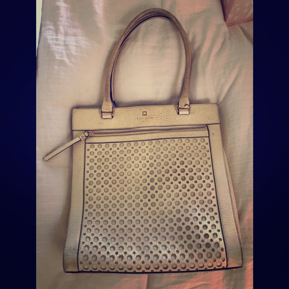 Kate Spade large white spring edition bag